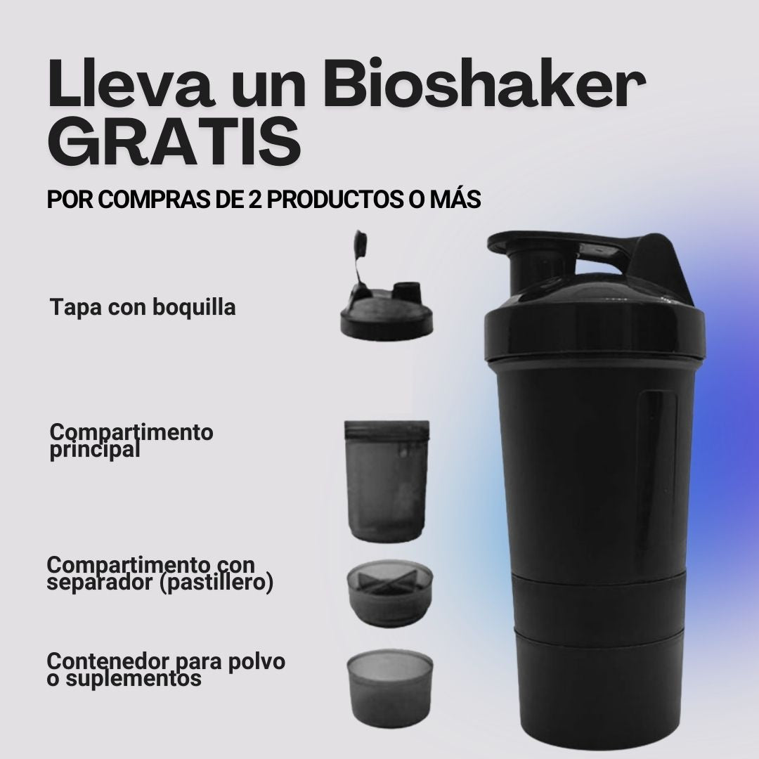 Bio-Shaker | Vaso Mezclador Proteína | Compartimiento Gym