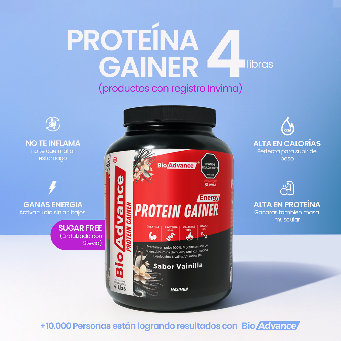 Proteina Gainer en Polvo BioAdvance