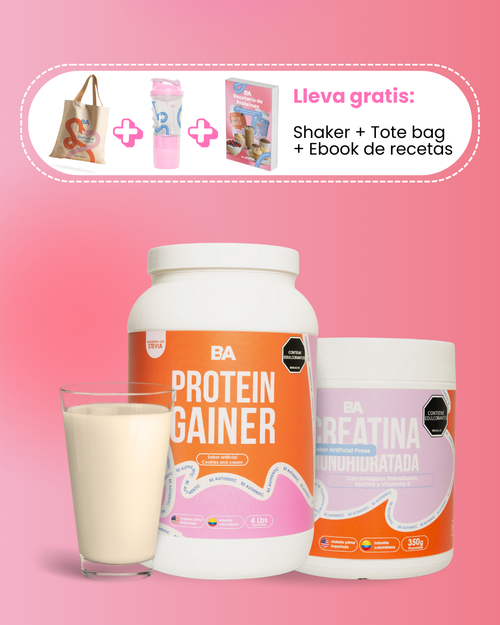Combo Be Authentic Proteína Gainer Mujer  + Creatina Monohidratada Mujer