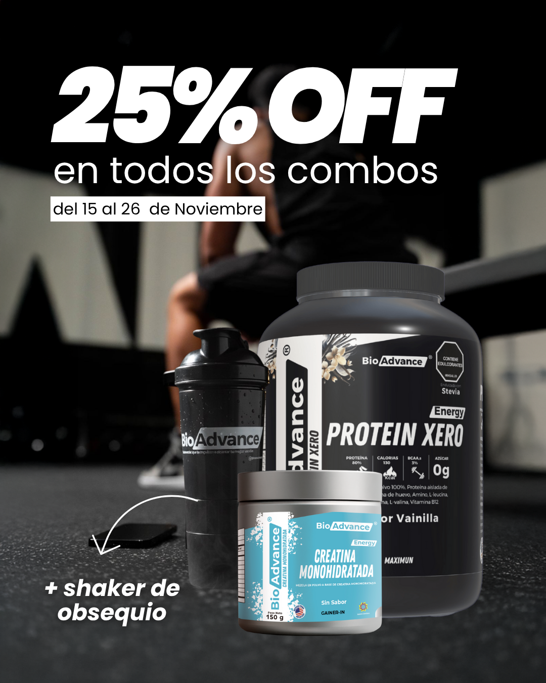 Combo carga explosiva Proteína Xero + Creatina Monohidratada