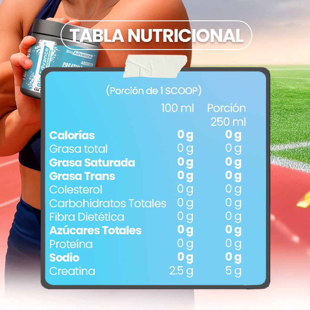 Creatina Monohidratada 100% Pura Bioadvance