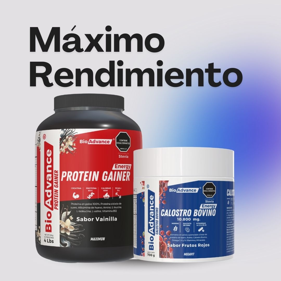 Máximo Rendimiento (Calostro Bovino + Proteína Gainer) – BioAdvance