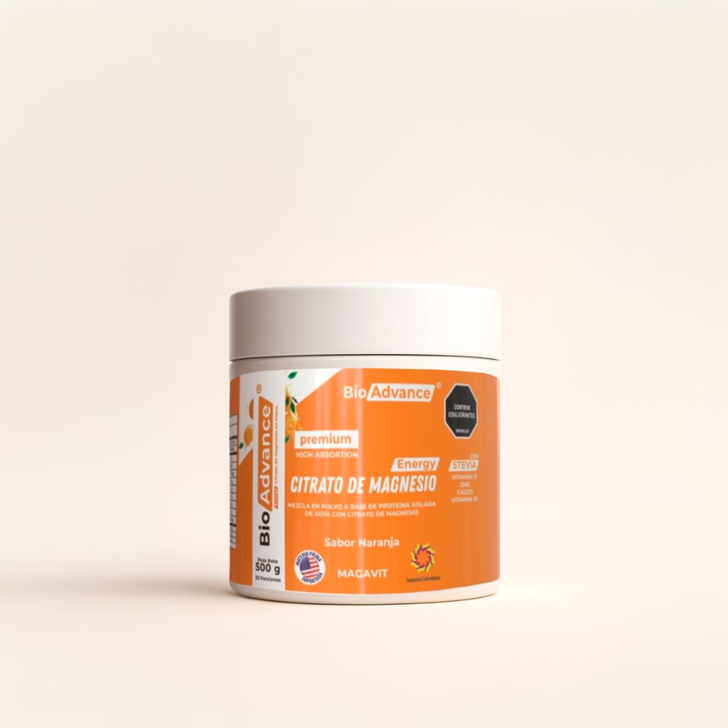 Citrato de Magnesio en Polvo de 500g BioAdvance