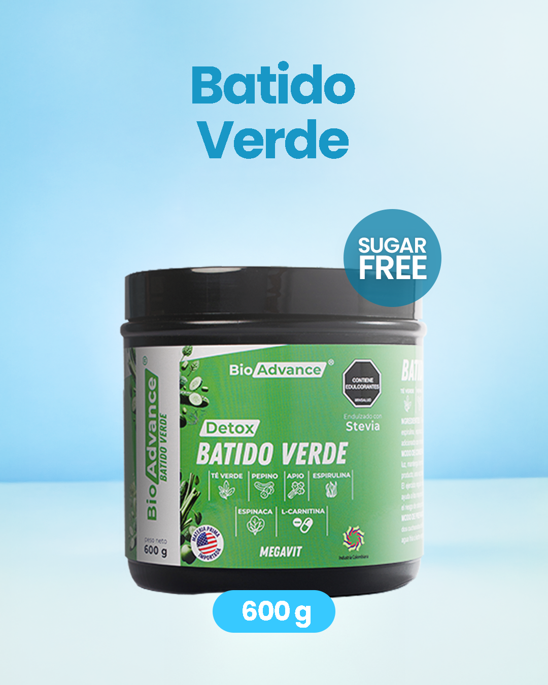 Batido Verde en polvo 600g BioAdvance