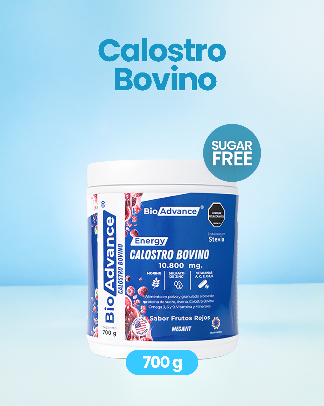 Calostro Bovino en Polvo de 700g BioAdvance