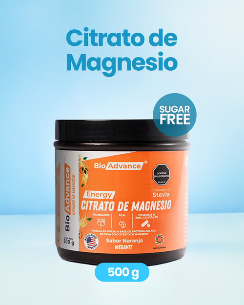 Citrato de Magnesio en Polvo de 500g BioAdvance