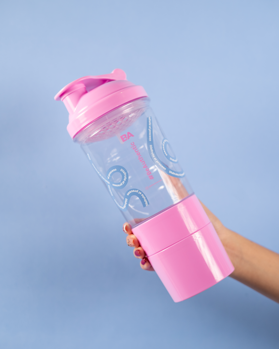 Bio-Shaker | Vaso Mezclador Mujer | Compartimiento Gym
