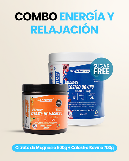 Energía y Relajación (Calostro Bovino + Citrato de Magnesio)