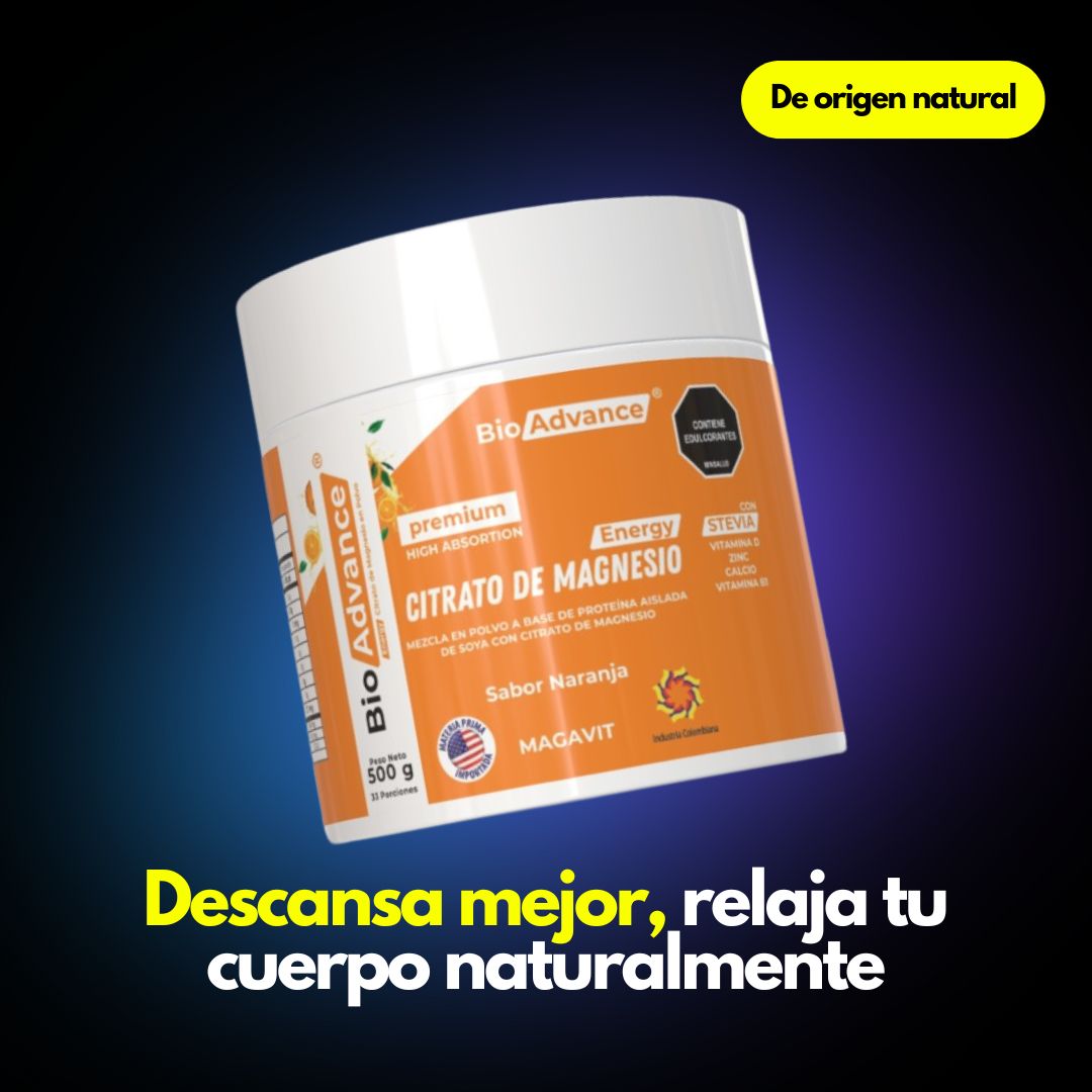 Citrato de Magnesio en Polvo de 500g BioAdvance