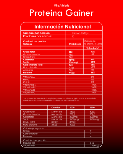 Proteina Gainer en Polvo BioAdvance