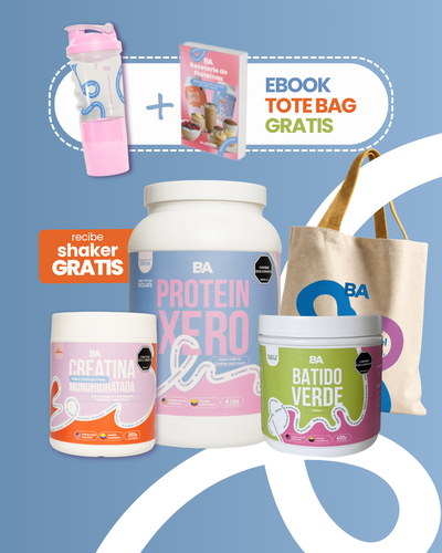 Glow Up (Proteína Xero + Creatina Monohidratada + Batido verde+Regalos)