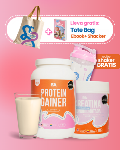 Combo Wonder Woman (Proteína Gainer Mujer  + Creatina Monohidratada Mujer + REGALO)