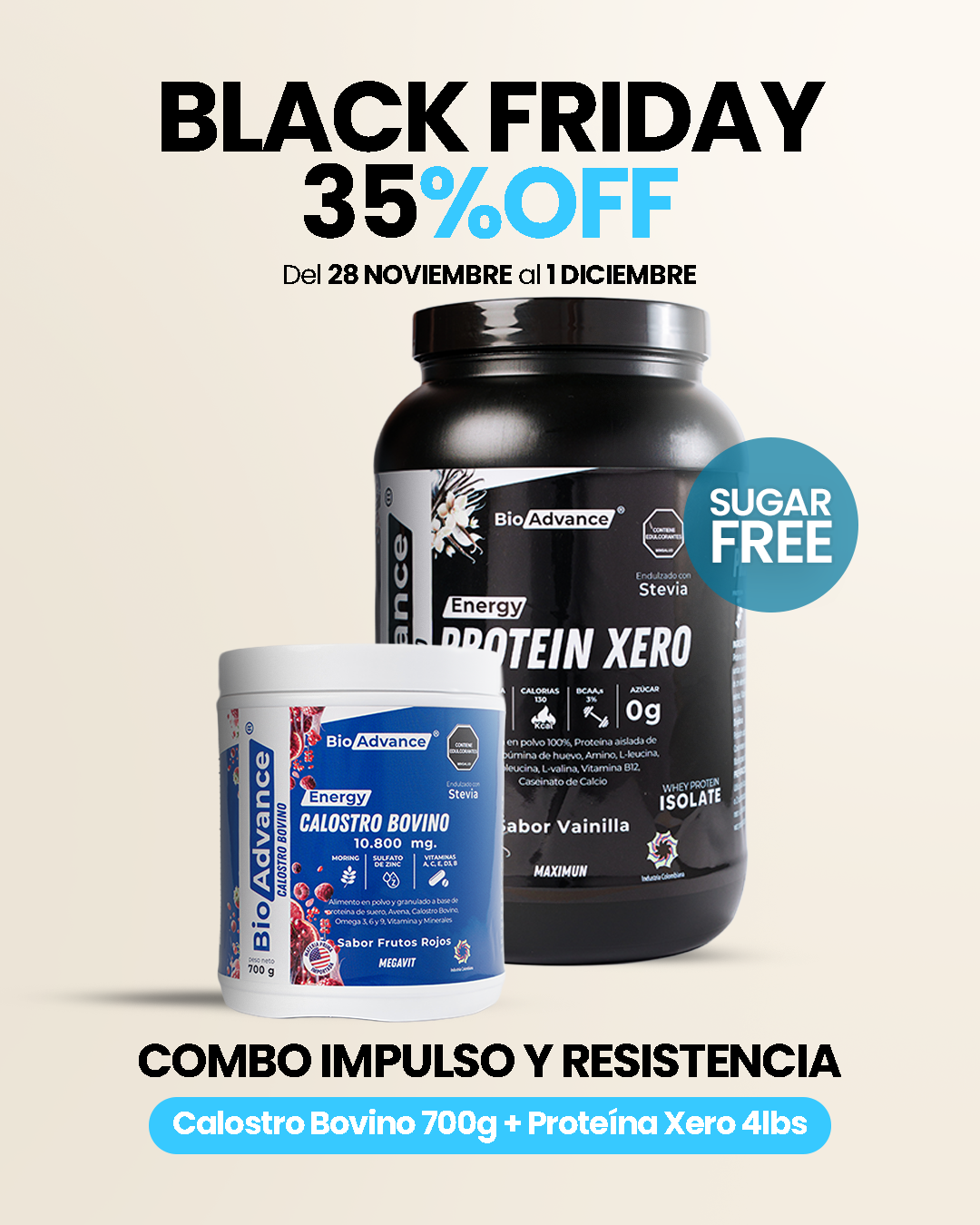 Impulso y Resistencia (Calostro Bovino + Proteína Xero)