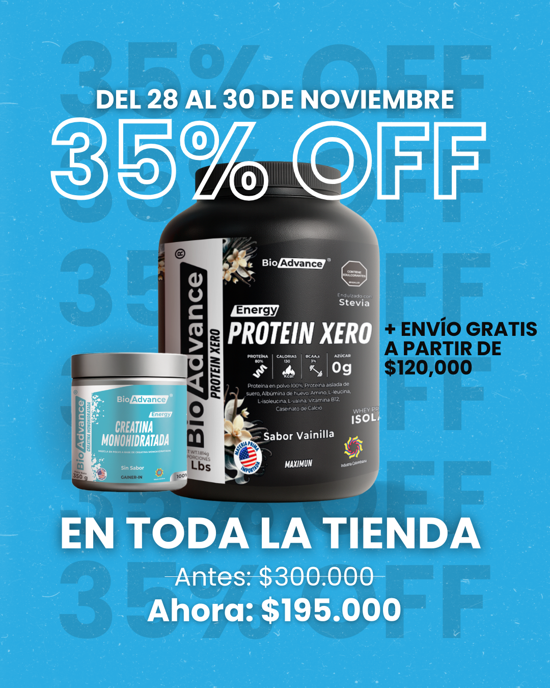 Combo carga explosiva Proteína Xero + Creatina Monohidratada