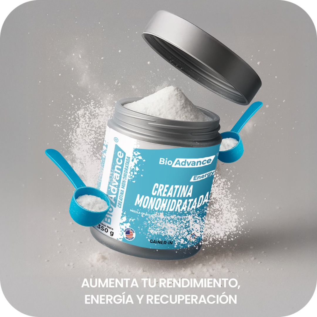 COMBO POTENCIA TOTAL: Proteina gainer 4lb + Creatina Monohidratada + Shaker de regalo