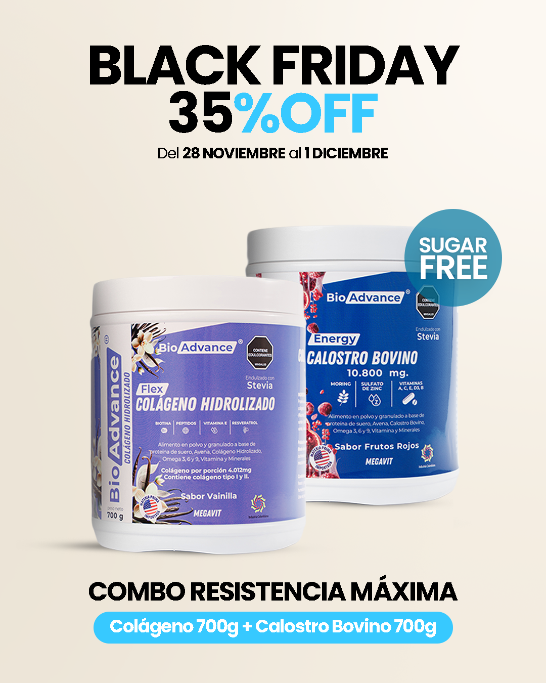 Resistencia Máxima (Calostro Bovino + Colágeno Hidrolizado)