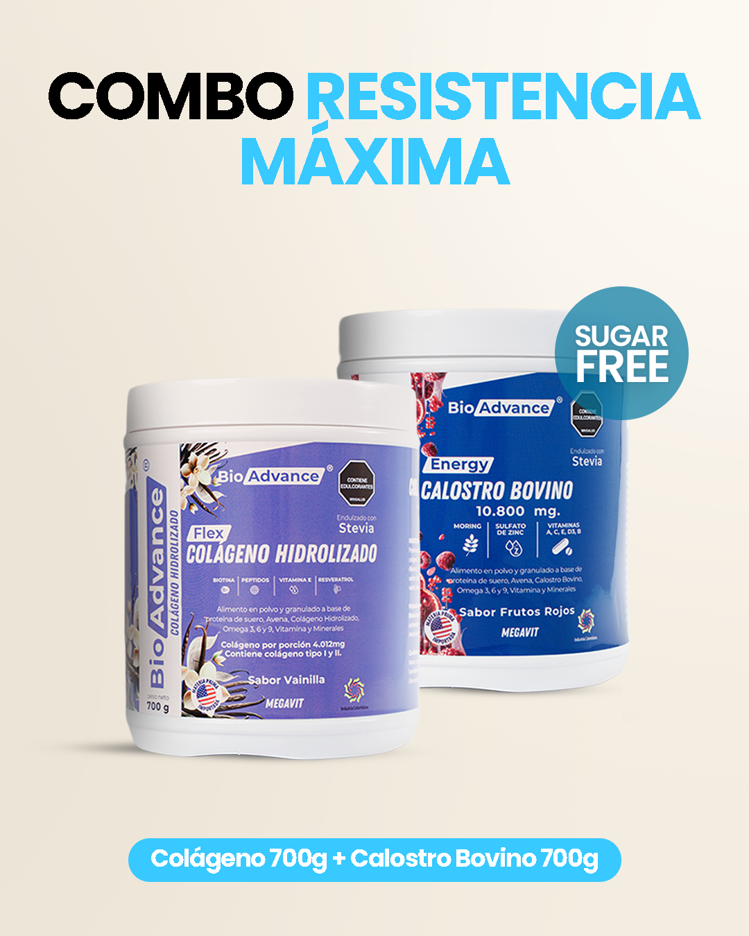 Resistencia Máxima (Calostro Bovino + Colágeno Hidrolizado)