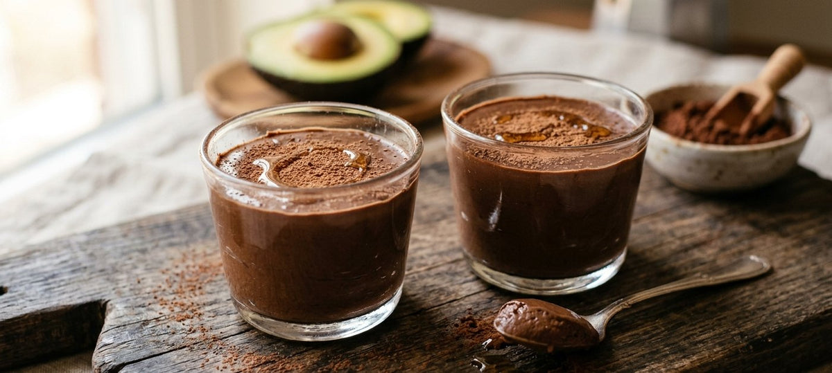 Mousse de chocolate proteico