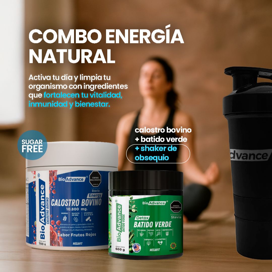 Combo Energía Natural (Calostro Bovino + Batido Verde)