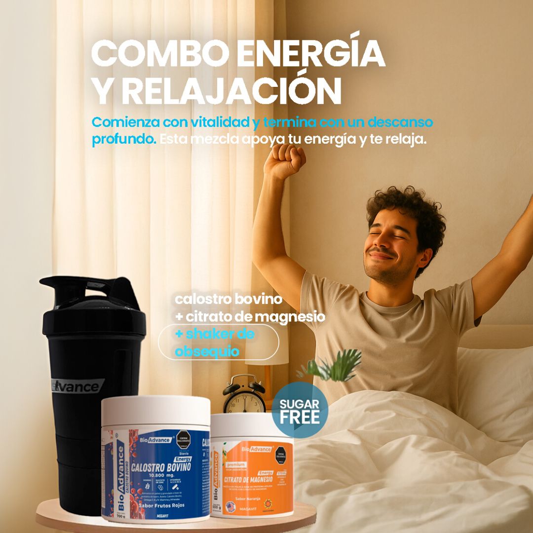 Energía y Relajación (Calostro Bovino + Citrato de Magnesio)