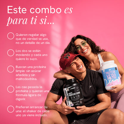 Para quién es el Combo Dúo: para regalar algo que de verdad se use, para dos personas que se están moviendo y para quienes buscan una proteína limpia, sin azúcar añadida ni maltodextrina y ligera de digerir.
