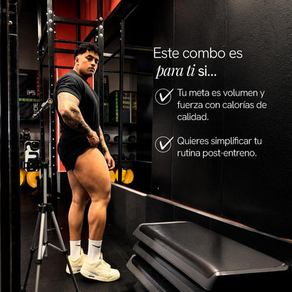 Para quién es el Combo Potencia Total de BioAdvance: tu meta es volumen y fuerza con calorías de calidad, y quieres simplificar tu rutina post-entreno.