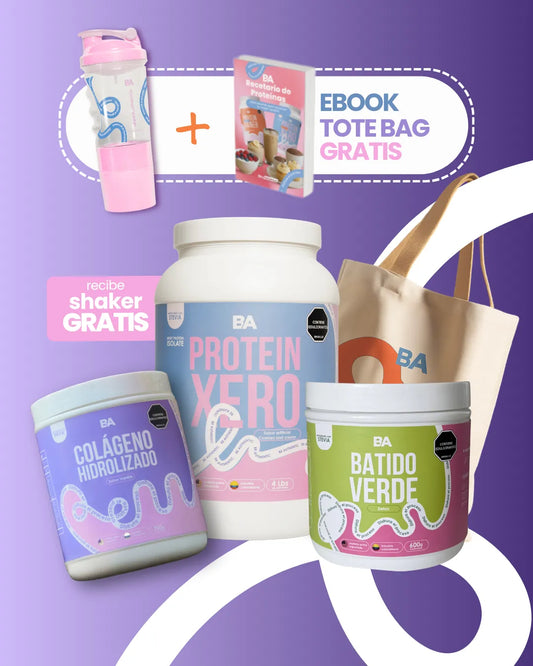 Glow Mom (Proteína Xero + Colageno + Batido verde + Regalos)