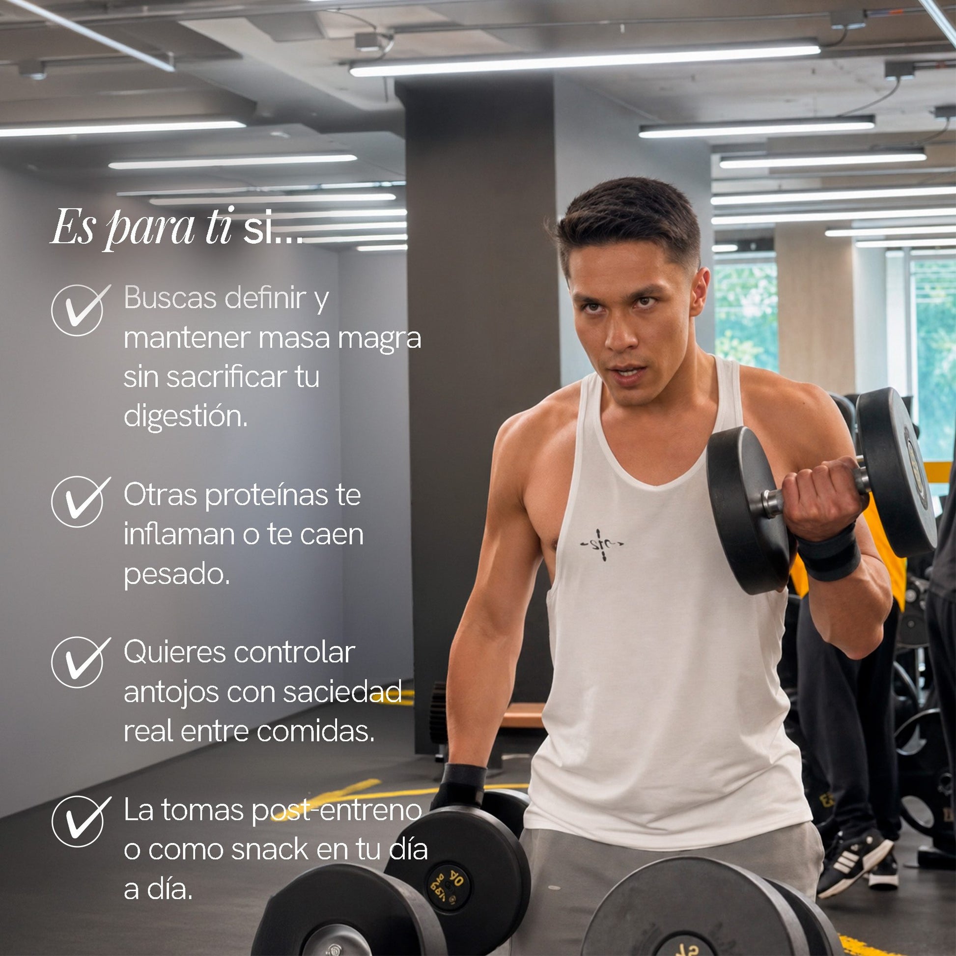 Para quién es la Proteína Xero de BioAdvance: define masa magra, es suave con la digestión y da saciedad entre comidas.